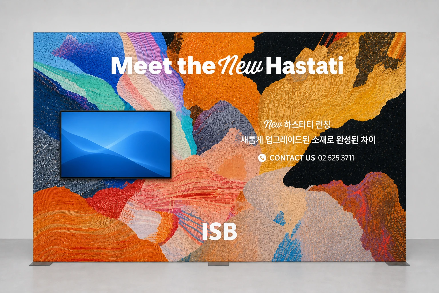 베이스 3개와 가로형 TV를 갖춘 NEW HASTATI W3000 H2000 모델